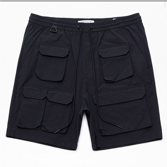 PacSun Shorts Pacsun Black Cargo Nylon Shorts Utility Hikingsmall